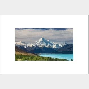 Mt Cook Digital Painting Posters and Art